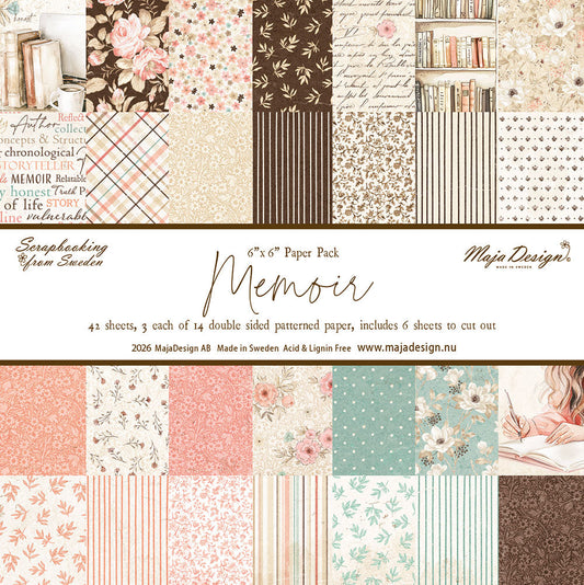 Forhåndsbestill ! Kommer snart! 
NYHET! Maja Design - Memoir - Paper Pack - 6 x 6"