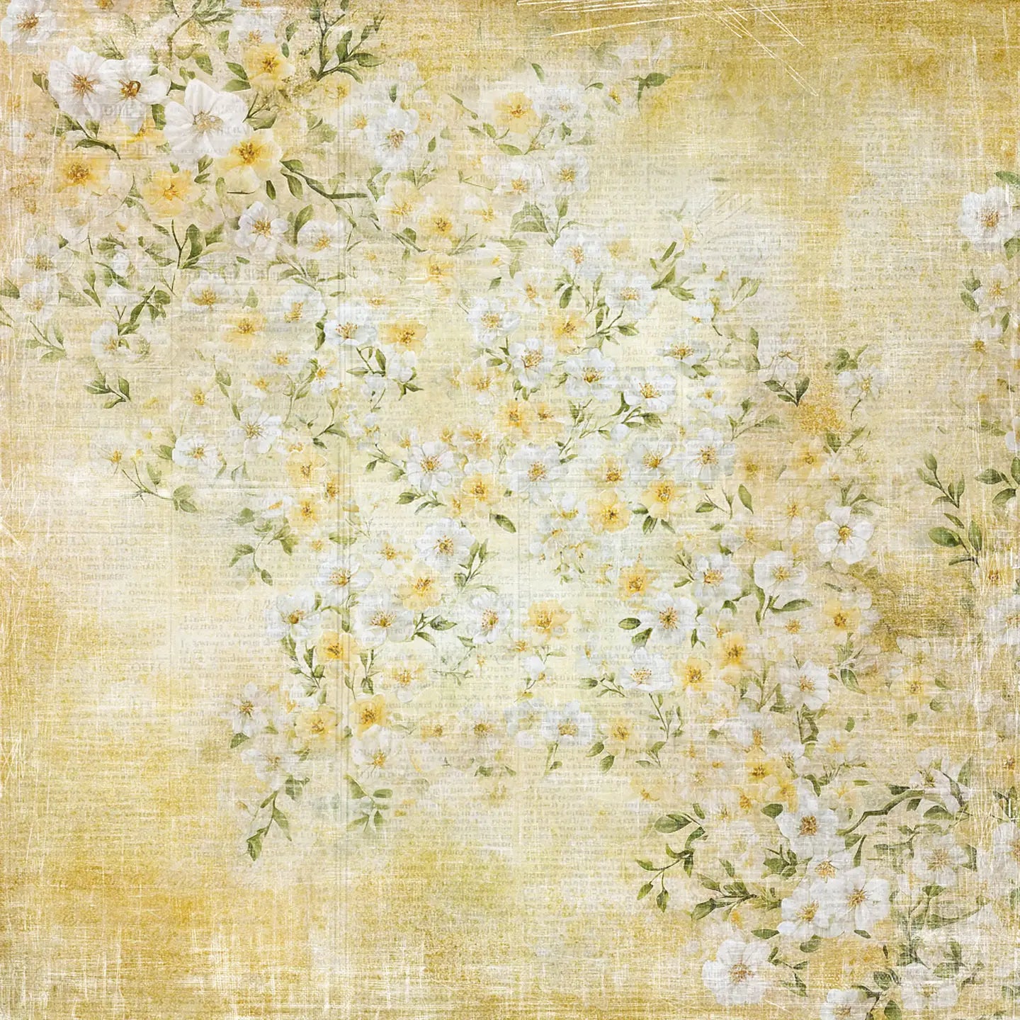 NYHET! Reprint  -  Hello Spring- Spring flowers- 12x 12-RP0736