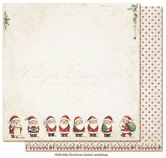 FORHÅNDSBESTILL NÅ! NYHET! Maja Design - Jolly Christmas - Santas Workshop - 12x12'