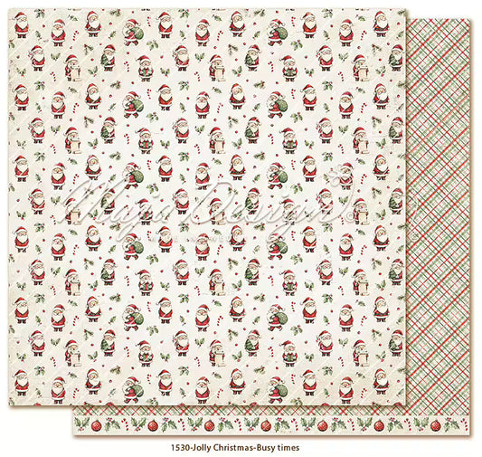 FORHÅNDSBESTILL NÅ! NYHET! Maja Design - Jolly Christmas - Busy times - 12x12'