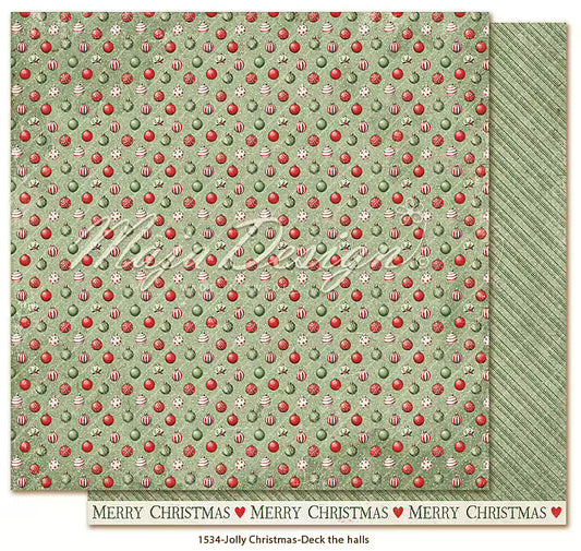 FORHÅNDSBESTILL NÅ! NYHET! Maja Design - Jolly Christmas - Deck the halls - 12x12'
