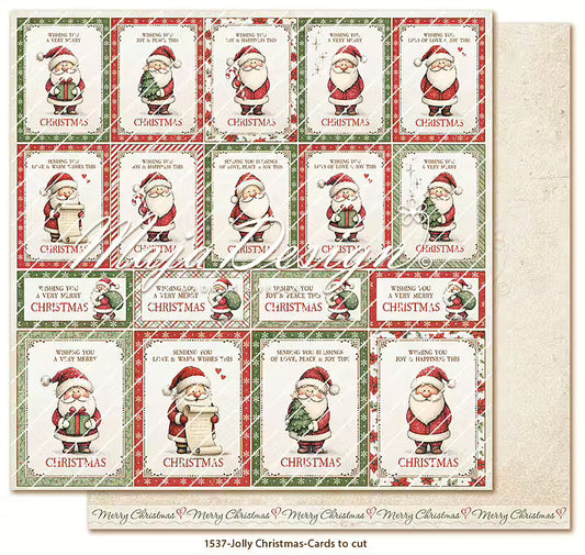 FORHÅNDSBESTILL NÅ! NYHET! Maja Design - Jolly Christmas - Cards to cut - 12x12'