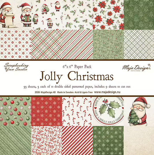 FORHÅNDSBESTILL NÅ! NYHET! Maja Design - Jolly Christmas - Collection pack - 6x6'
