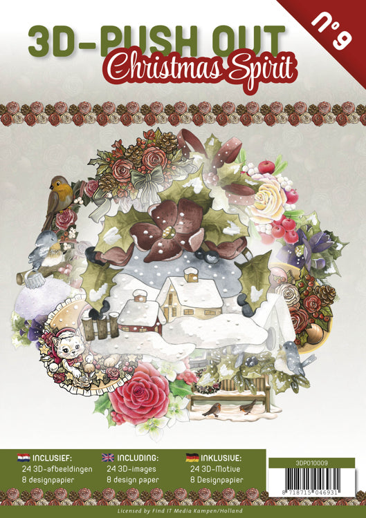 3D - Bok med 24 3D motiv- Christmas spirit - no9