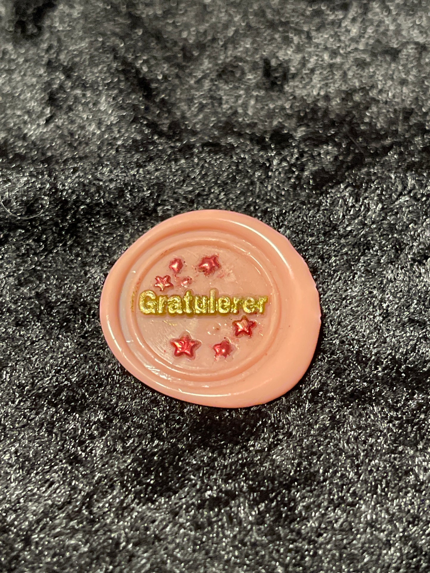 EKSKLUSIV NYHET! Hogi.no’s lakkstempel- wax sealing coin - ✨«Gratulerer»✨ med stjerner - lakkstempel segl-Ø 20mm eller Ø 30mm- velg størrelse.