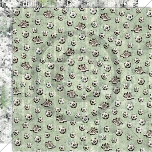 NYHET! Papirdesign mønsterark 12x12- Ungdomstid- FOTBALLKAMP