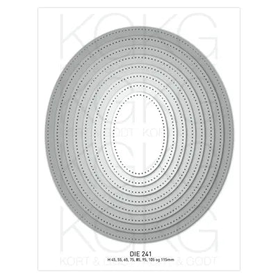 Kort og Godt dies - K&G - KG - Oval - Die 241
