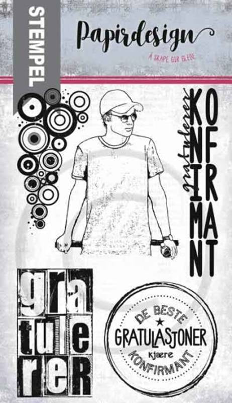 Papirdesign stempelplate - Kjære konfirmant PD 18392