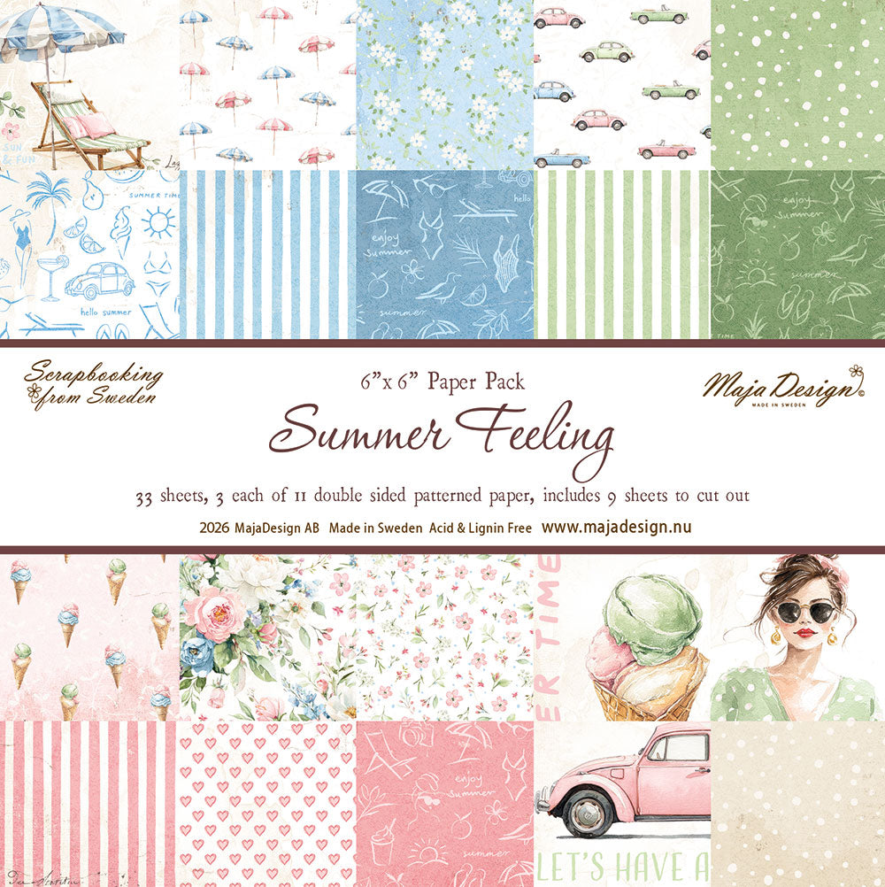 NYHET! Maja Design - Summer feeling - Paper Pack - 6 x 6"