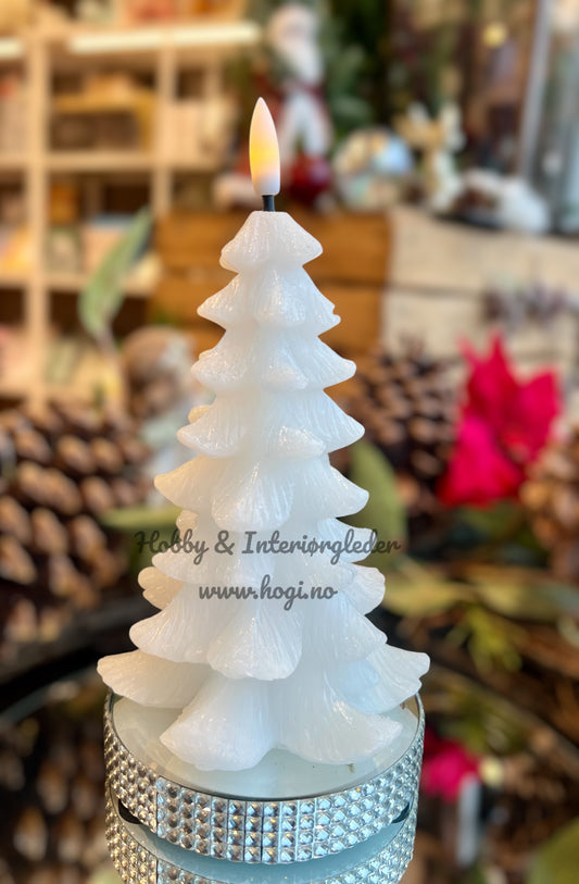 Lene Bjerre - juletre led lys - Litria LED candle tree 15 cm. Hvit