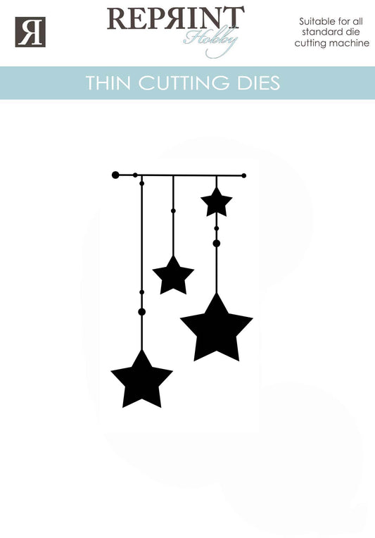 NYHET! Dies - Reprint -Stjärnor / stjerner - 44 x 72 mm