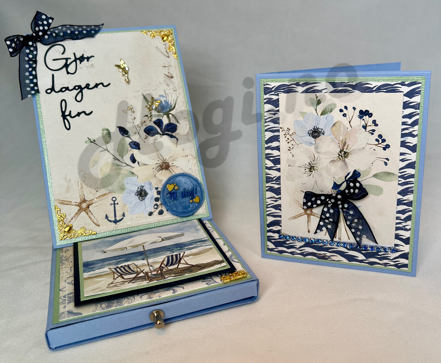 Hobbypakke/ hobbykit - Staffelikort med gøyal pop-up i skuffen.