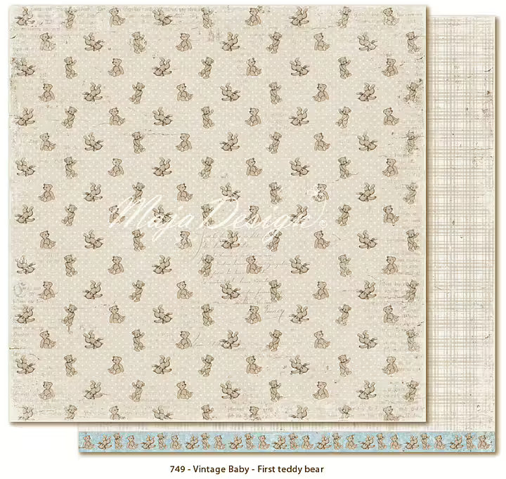 Maja design - Vintage Baby - First teddy bear - 12x12'