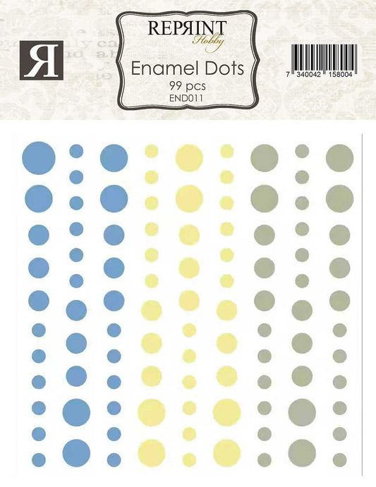 NYHET! Adhesive Enamel Dots/ selvklebende dotter /«flate» halvperler -Summer Meadow Collection