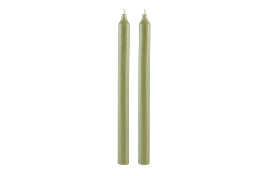 kronelys -rustikklys Mosegrønn 29cm
