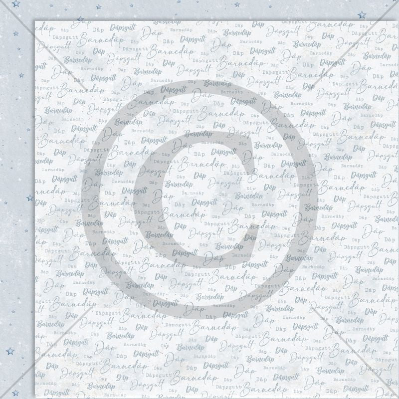 Papirdesign mønsterark - små søte venner 12x12 - Nydelige dåpsgutt - PD1451