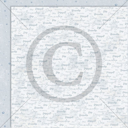 NYHET!! Papirdesign mønsterark - små søte venner 12x12 - Nydelige dåpsgutt - PD1451