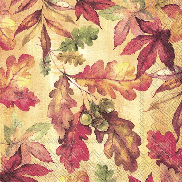 Servietter - lunsj - Bright Autumn Lunch - Lunsjserviett 20 stk 3-lags 33x33cm
