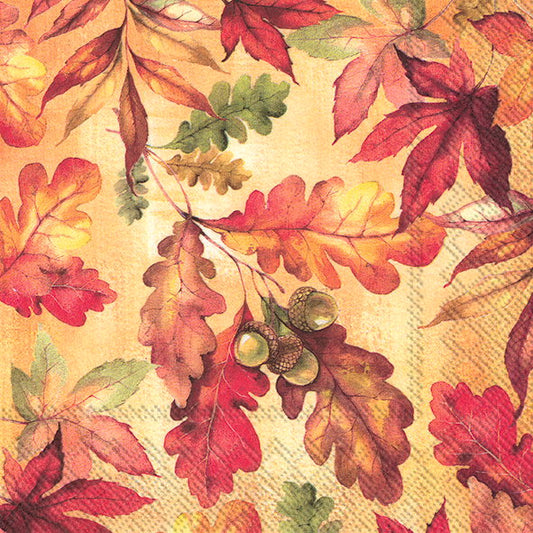 Servietter - lunsj - Bright Autumn Lunch - Lunsjserviett 20 stk 3-lags 33x33cm