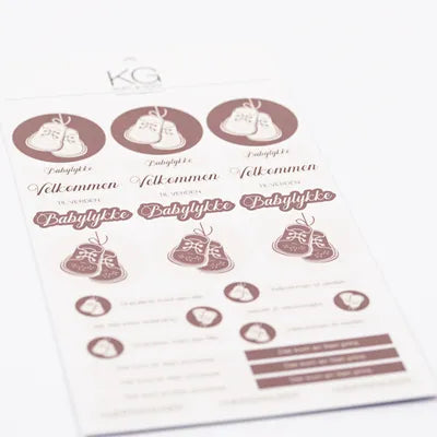 Kort & Godt klistremerker - sti1010 Stickers - Baby brun