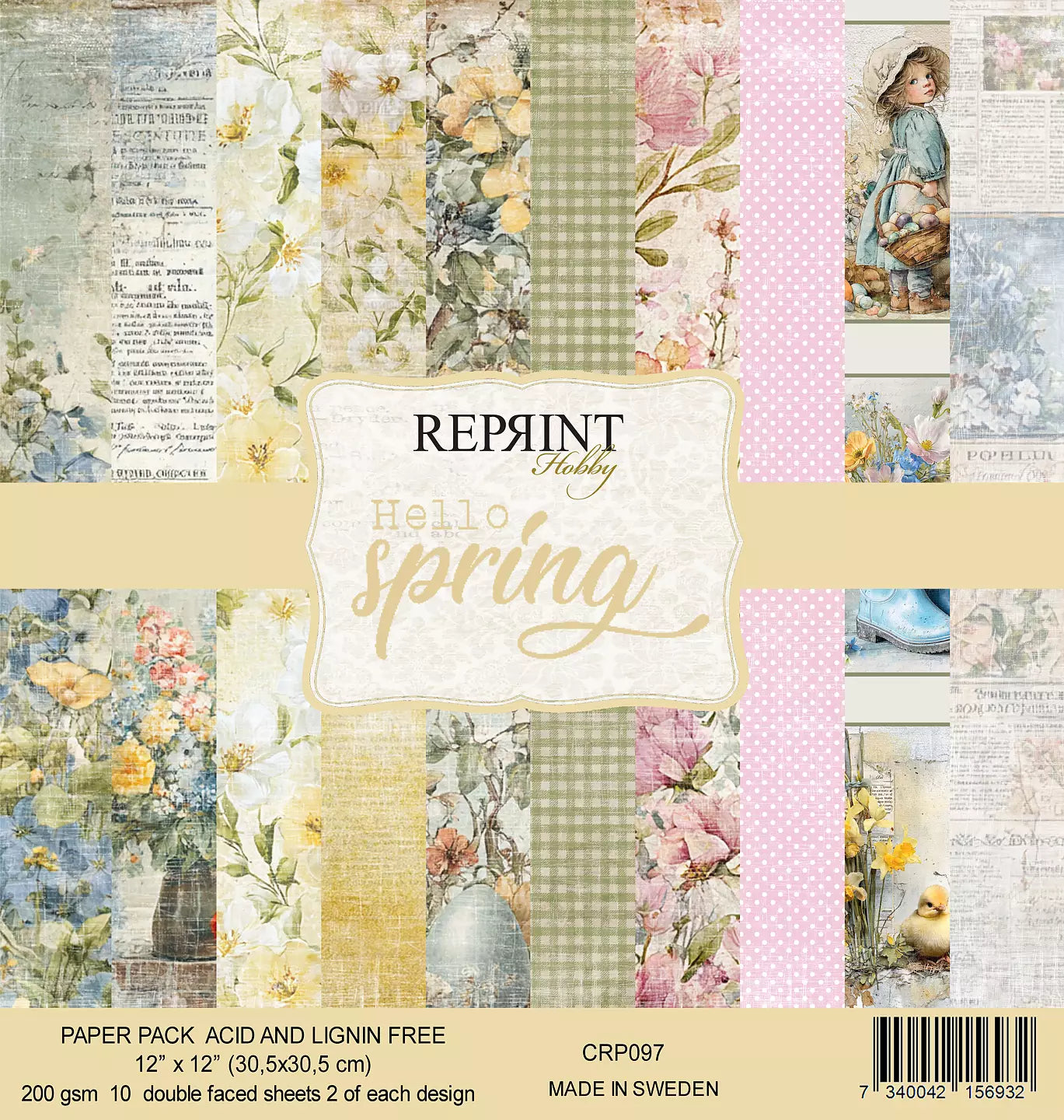 NYHET! Reprint - Hello Spring Collection 12x12 - CRP097