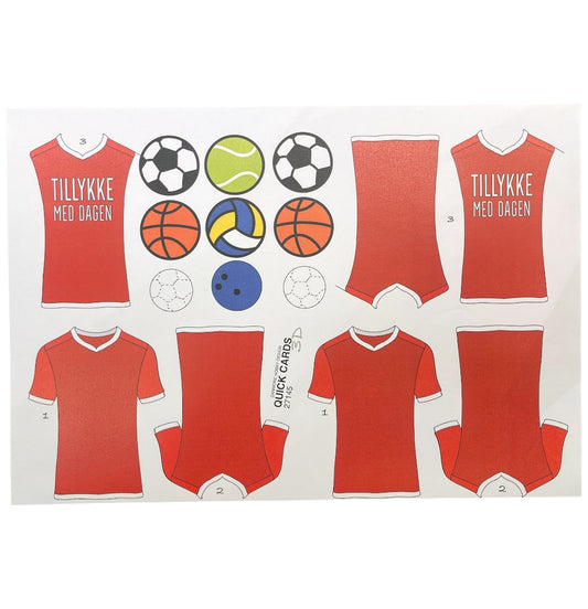 3D klippark - Fotball , håndball , tennis , volleyball , basketball , bowling - trøye ⚽️