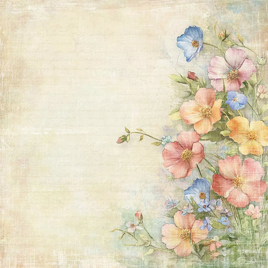 NYHET! Reprint- Hello easter flowers - rp0681 - 12x12