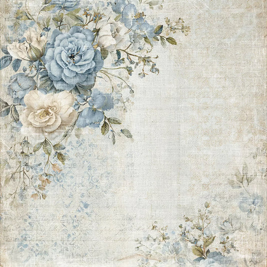 Bestill nå! Kommer snart. NYHET! Reprint mønsterark - Hip hip horray - Corner roses RP0712 - 12 x12