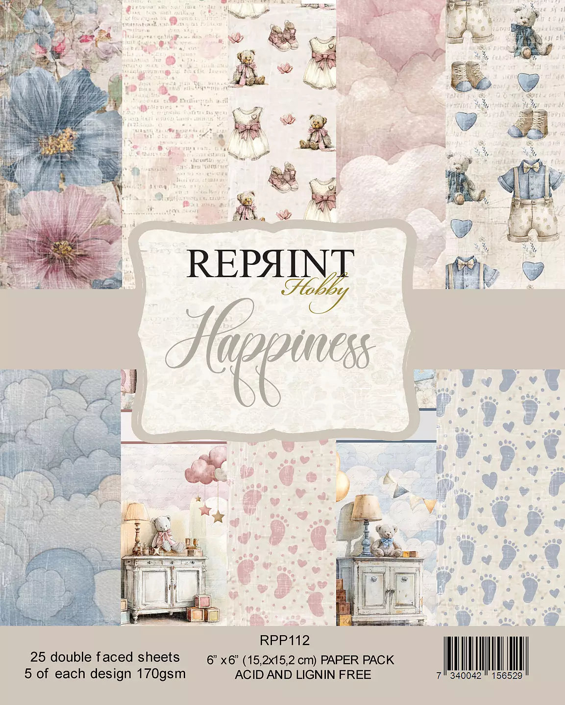NYHET! Reprint  - Happiness Collection -6x6