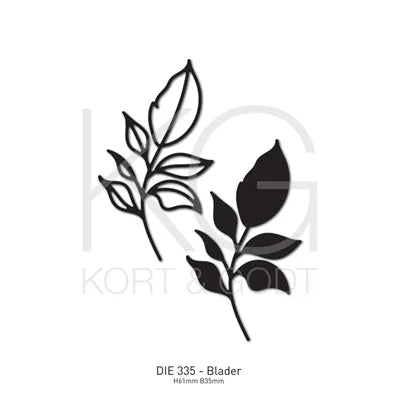 Kort og Godt dies K&G KG - kvist / blader    - DIE335