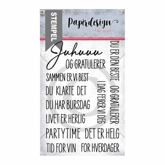 Papirdesign stempelplate - JUHUUU PD 200357