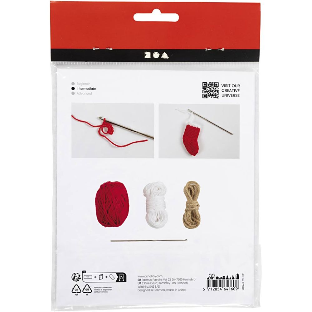 Mini DIY Kit - mini heklede sokker