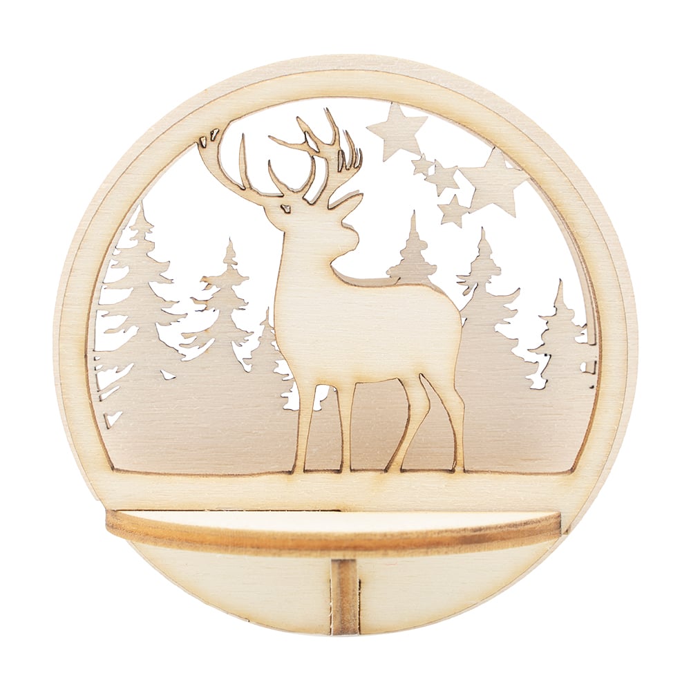 3D Figursett i tre til julekuler – Julekule Ø: 78mm