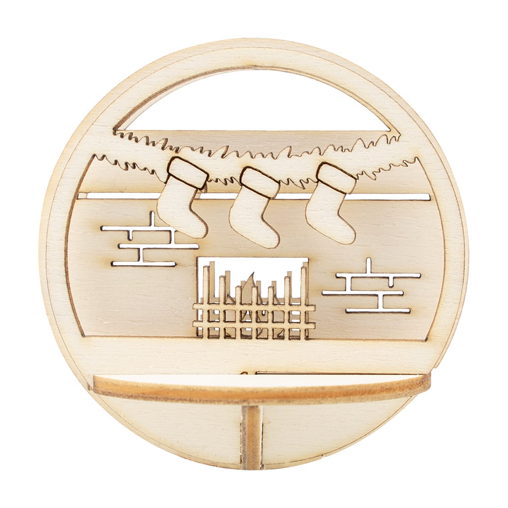 3D Figursett i tre til julekuler – Julekule Ø: 78mm