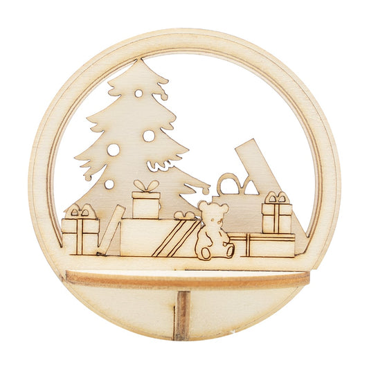 3D Figursett i tre til julekuler - 10 ulike motiver å velge i, passer til julekule Ø: 80mm