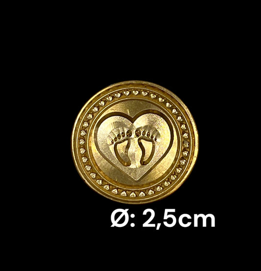 Lakkstempel - wax sealing coin - Baby føtter - til lakkstempel segl