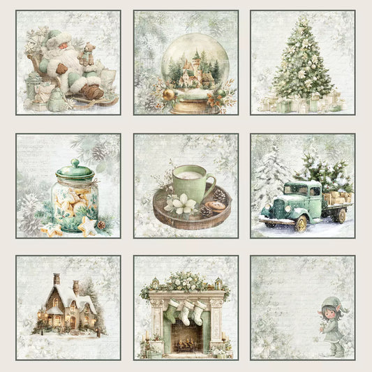 NYHET! Reprint mønsterark - Home for Christmas - Tags - 12x12