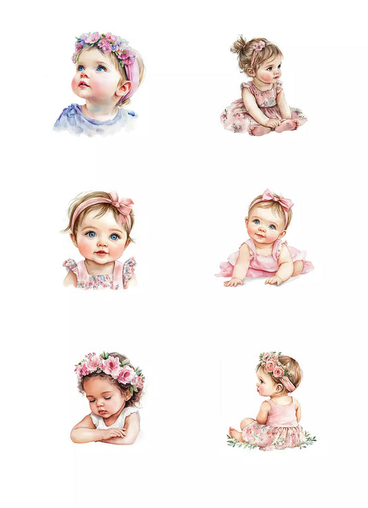 NYHET! Reprint- Baby Girl- Klippark A4 -Kp0136