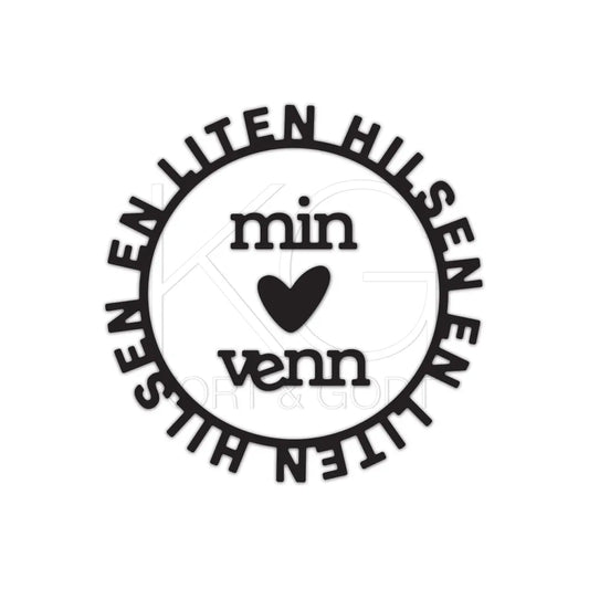 Kort og Godt dies K&G KG - En liten hilsen  - Die 356