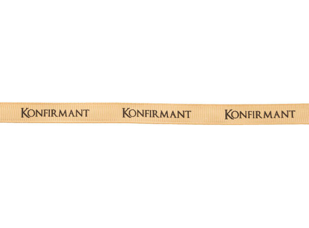 Bånd med norsk tekst «Konfirmant» – 10 mm – Flere farger