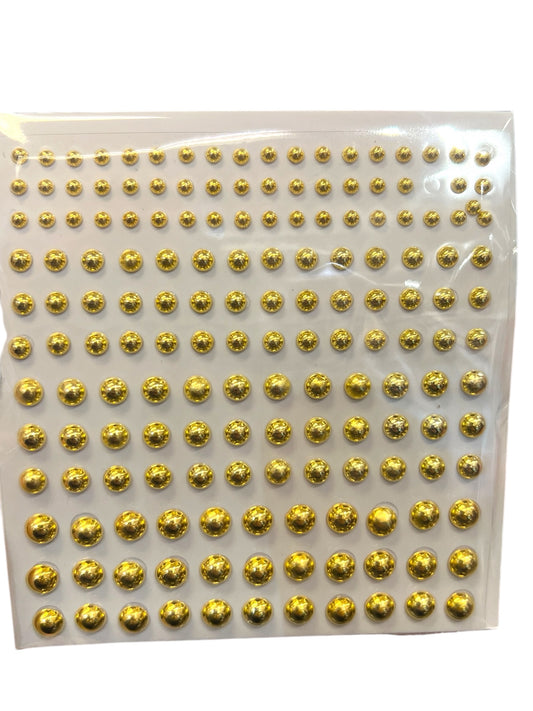 Halvperler - Gull- skinnende blank gull 120 stk assortert