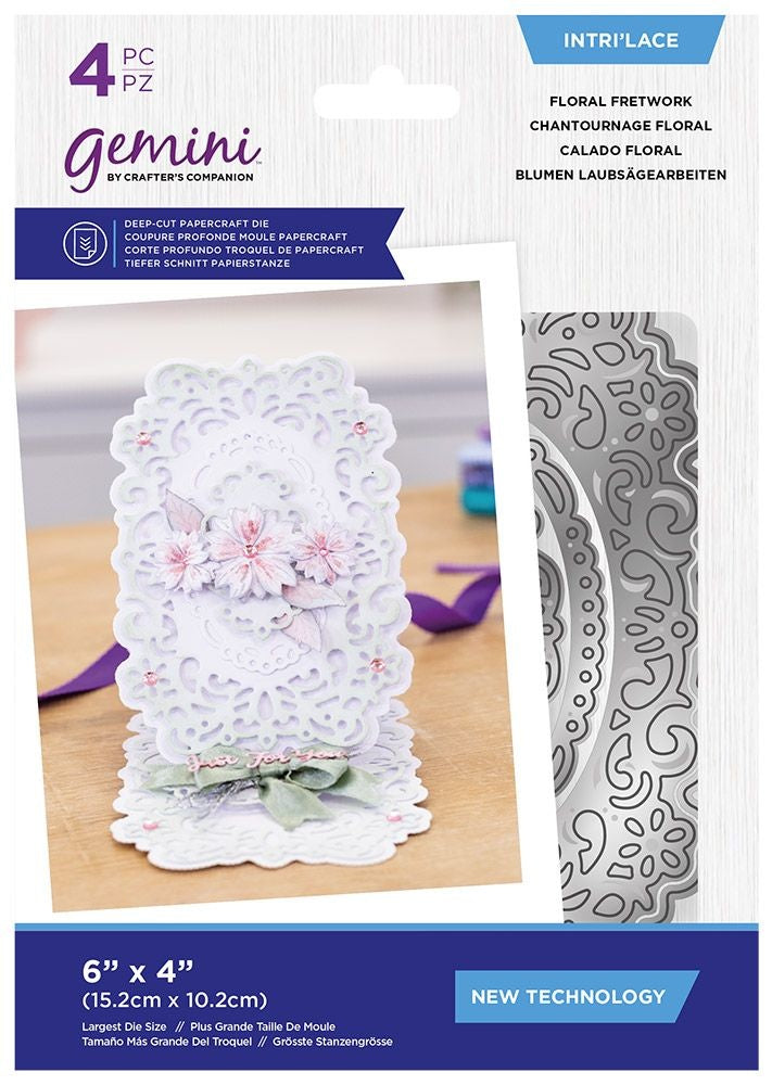 Gemini - Blomsterblonde rammedies - Floral Fretwork Intri’lace Dies