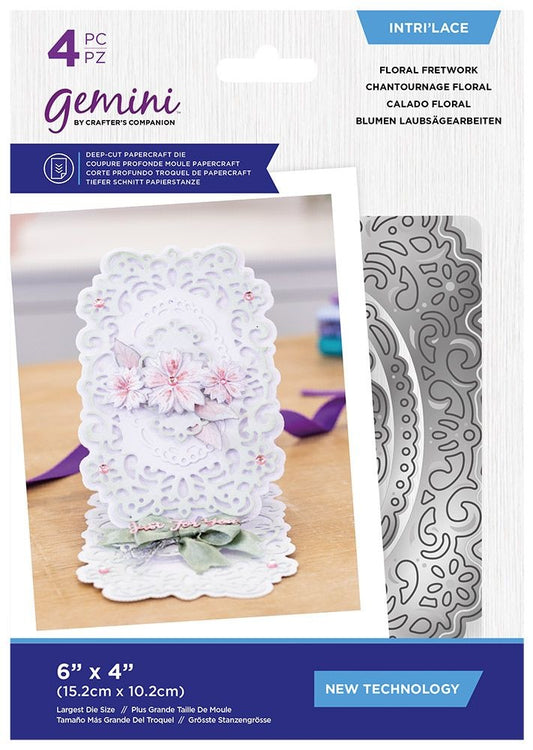 Gemini - Blomsterblonde rammedies - Floral Fretwork Intri’lace Dies