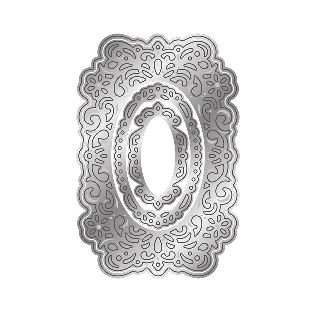 Gemini - Blomsterblonde rammedies - Floral Fretwork Intri’lace Dies