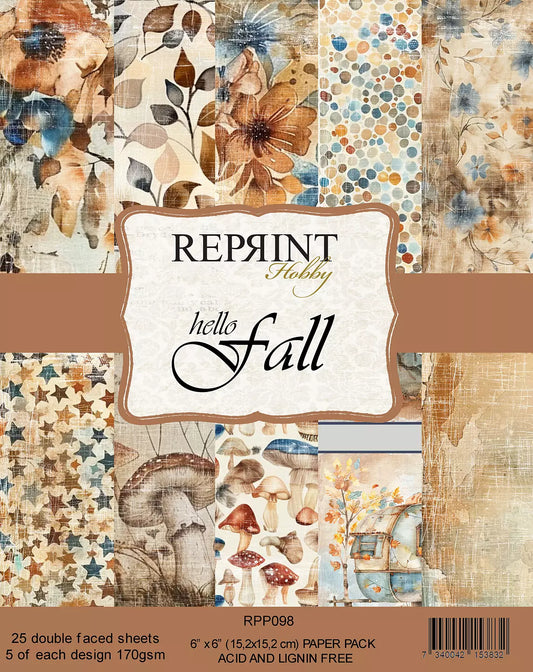 NYHET! Reprint  - Hello Fall Collection Paperpack 6’x6’