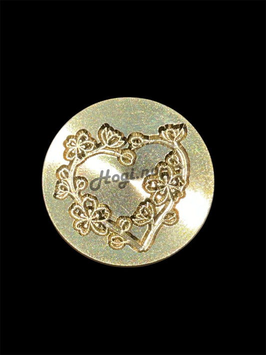 NYHET! Lakkstempel- wax sealing coin- hjerte med blomster Ø:25mm