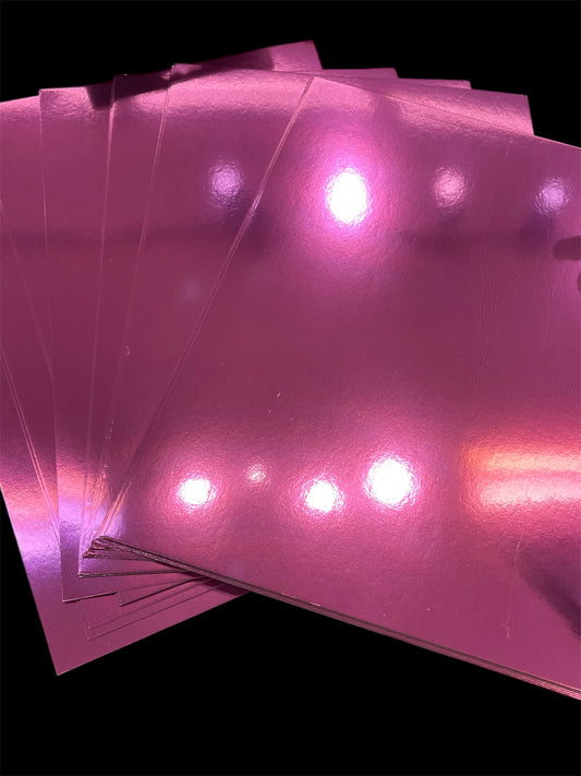 A4 Speilkartong/ metallkartong dyp rosa - 240gms