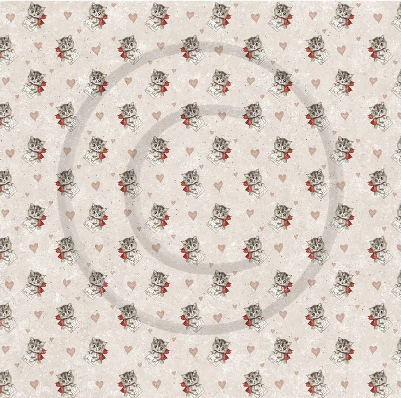 Papirdesign Mønsterark 12´x12´ - Hjem til jul - Julepus  -  PD18493