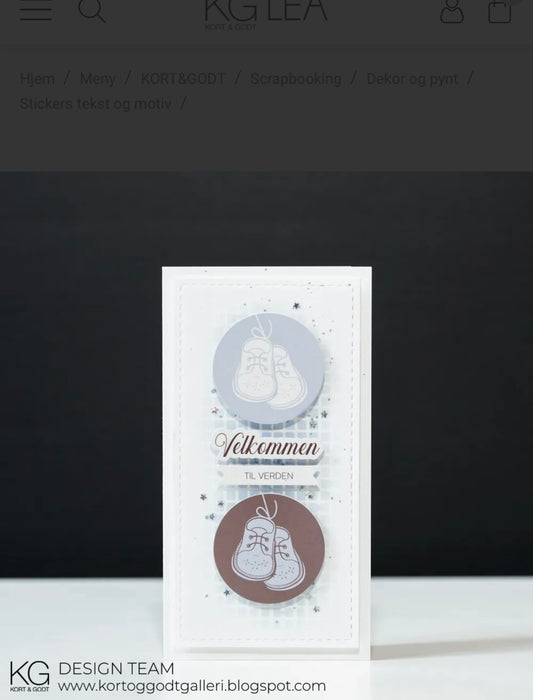 Kort & Godt klistremerker - sti1012 Stickers - Baby blå