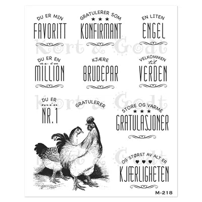 Kort & Godt stempelplate M218 Uttrykk